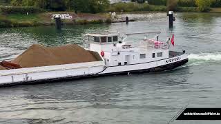 Binnenschiff KIES UELI auf dem Rhein bei Basel  Schiff [upl. by Martijn]