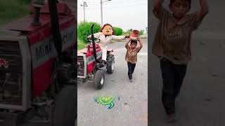 bhoot broken mud pot on mini tractor 😭 shorts [upl. by Sadnalor]