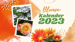 Canva Monatskalender Blumen 2023  Wandkalender A4 zum Ausdrucken oder digital verwenden [upl. by Bowers]