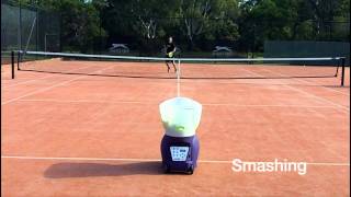 Spinfire Pro 2 Tennis Ball Machine  On Court [upl. by Ellinad83]