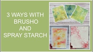 Quick Crafting Tip  3 Ways with Brusho and Spray Starch [upl. by Anol]