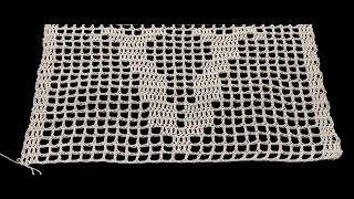 Filet Crochet Letter V  Part of the Filet Crochet Name Wall Decor Project [upl. by Nnylekoorb]