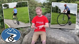 Braking techniques on Penny Farthings How To [upl. by Carrew]