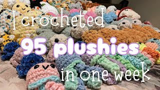 Crochet Business Vlog  Everything I Crocheted in One Week DogSitting Edition Lets Market Prep [upl. by Olegnad]