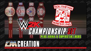 WWE2K  SOUTHPAW REGIONAL WRESTLING  CHAMPIONSHIPSET  CREATION  CatchoMania [upl. by Hildagard871]