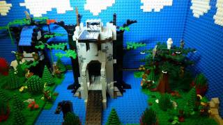 LEGO Castle Stop Motion Building Forestmens River Fortress 6077 [upl. by Meriel]