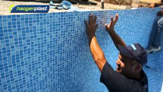 Installation of Agam swimming pool liners [upl. by Cassady]