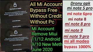 All Mi Account Bypass Free Without Credit Miui 1112 Android 910 Mi Account Remove only apk file [upl. by Ailimat]