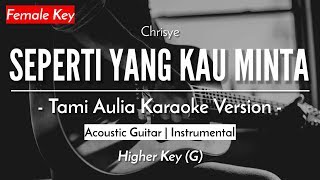 Seperti Yang Kau Minta Karaoke Akustik  Chrisye Female Key  HQ Audio [upl. by Etteniuqna]