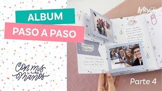 Parte 4  Tutorial scrapbooking paso a paso  ALBUM CON MIS MANOS scrapbook photoalbum memorybook [upl. by Janella]