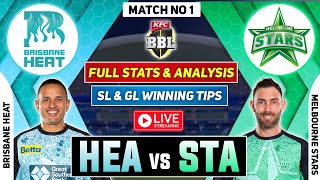 🔴 BBL 2023 LIVE  HEA vs STA Dream11 Prediction Today Match  HEA vs STA Dream11 Team of Today Match [upl. by Odel]