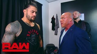 Roman Reigns leaves the building Raw July 30 2018 [upl. by Ahselyt]