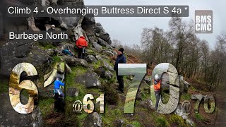 Climb 4  Overhanging Buttress Direct  Burbage North  Peak District [upl. by Easter]