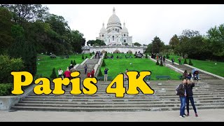 Walk around Paris France 4K Montmartre Anvers  Sacré Cœur  Place Dalida [upl. by Bouchier]