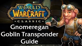 Gnomeregan Goblin Transponder Guide  Classic WoW Horde [upl. by Erapsag]