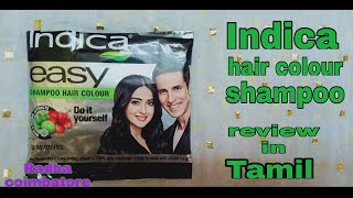 indica easy shampoo hair colour review in Tamil  Radhas beauty world [upl. by Thurman137]