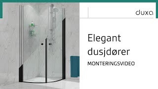 Monteringsvideo for Elegant dusjdører buetrett  Duxabathno [upl. by Nathanil]