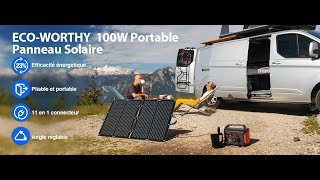 Libérez votre énergie solaire avec le Panneau Portable ECOWORTHY 100 W [upl. by Danni]