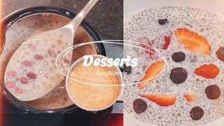 Homemade Tapioca Pearls Aduki Bean Dessert and Chia Seeds Pudding for Kids Simple amp Easy [upl. by Enyahs]