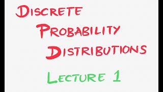 Introduction Random Variables amp Expected Value  Discrete Probability Distributions  Biostatistics [upl. by Fridlund]