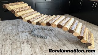 ❤️ Transat Rondinmaillon Artisanale En Rondins De Bois Et Maillons De Chaines [upl. by Billat]