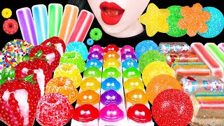 ASMR RAINBOW DESSERTS NIKLNIP WAX STICK POP IT PUSH POP 무지개 디저트 얼린 닉클립 팝잇 푸쉬팝 TANGHULU MUKBANG먹방 [upl. by Htezil597]