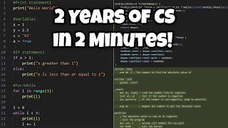 2 Years of College Computer Science in 2 Minutes [upl. by Ninos]