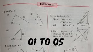 solutions of right triangles class 9 icse Selina Ex24 Q1 to Q5 icse mathsSelina concise [upl. by Ane]