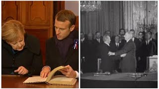 Du Traité de lElysée au Traité dAixlaChapelle 56 ans de relations francoallemandes [upl. by Naeruat732]