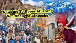 Shangpa Rinpoche Visited In Upper Mustang Gompa Gar Rinpoche bestowed Chod EmpowermentWang [upl. by Ellene]