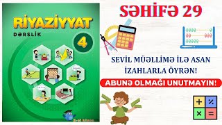 4cu sinif riyaziyyat 2ci hisse seh 29  Tenlik qurmaqla mesele helli [upl. by Lisan]