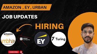 PWC  EY  Amazon  Turing Hiring  OFF Campus Drives For 2025  2024  2023 Batch Hiring  Freshers [upl. by Vivyanne]