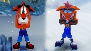 Crash Bandicoot N Sane Trilogy  Animations and Expressions of Crash  Comparison [upl. by Rilda]