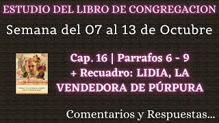 ESTUDIO DE LIBRO DE CONGREGACIÓN ✅ SEMANA DEL 07 AL 13 DE OCTUBRE [upl. by Attezi]