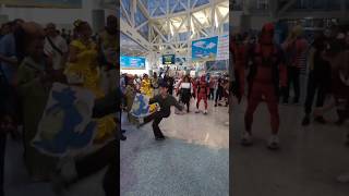 Dance freestyle circle at LA Comic Con 2024 cosplay dancefreestyle comiccon [upl. by Ycniuq]