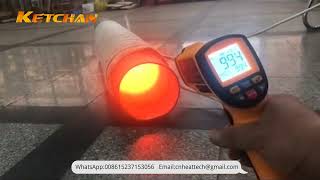 Aircooled Induction Heating Heats 316 Stainless Steel [upl. by Odlaner]