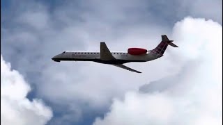 Loganair  Embraer 145 takeoff City of Derry airport [upl. by Levon944]