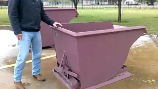 WALK THROUGH SelfDumping Hopper Self Dumping Equipment TiltTray Dumpsters Container [upl. by Einomrah]