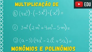 Multiplicação de Monômios e Polinômios  Professora Angela [upl. by Odranar]