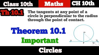 Theorem 101 explained class 10 maths  Circles  class10ncert mathsshortsviralvideo [upl. by Ahtaga]