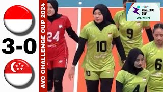 INDONESIA vs SINGAPURA VOLI  Hasil AVC Challenge Cup Hari Ini  Klasemen AVC Challenge Cup 2024 [upl. by Apilef]