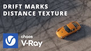 Marcas de neumáticos con VRay Distance [upl. by Inalak44]