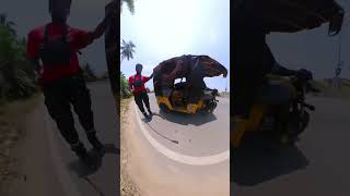 Skitching a 3 Wheeler on 80mm Inline Skates inlineskating fun insta360 [upl. by Arriaet986]