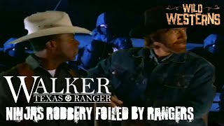 Walker Texas Ranger  Ninjas Robbery Foiled By Rangers ft Chuck Norris  Wild Westerns [upl. by Ellehcam]