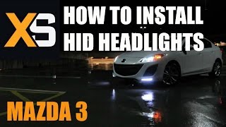 DIY HID Xenon Install Mazda 3 20032009 [upl. by Eerej450]