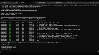 Active recon with LazyOwn whatweb gobuster gospider wfuzz y nmap [upl. by Selry]