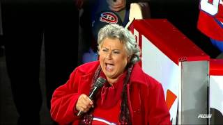 Ginette Reno Oh Canada Canadiens de Montréal [upl. by Syhr]