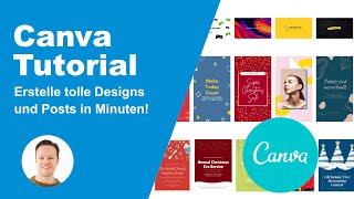 Canva Tutorial In Minuten tolle Posts und Grafiken erstellen ohne Design Kenntnisse [upl. by Gannon]