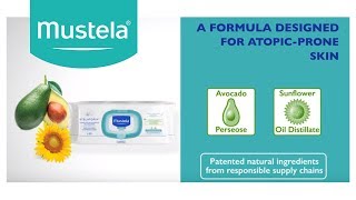 The 1st Stelatopia Replenishing Cleansing Wipes  Mustela [upl. by Obe]