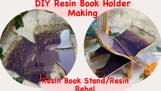 Resin Book HolderRehal📚  Resin Book Stand Full Tutorial Step by Step 📚 [upl. by Aennyl]